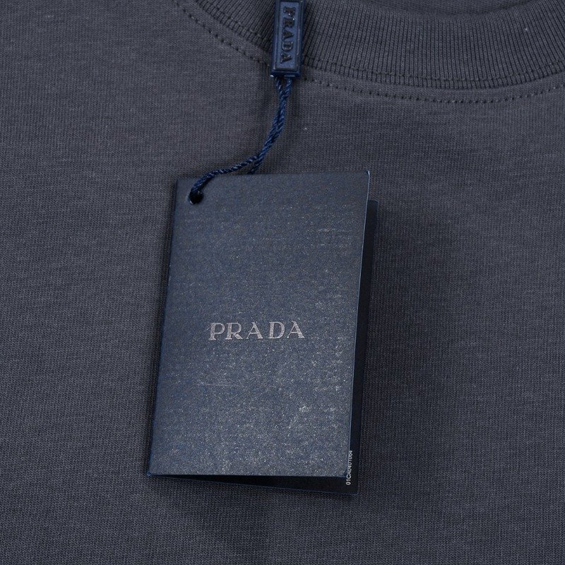 Футболка Prada With Coat Of Arms "Gray" фото № 8