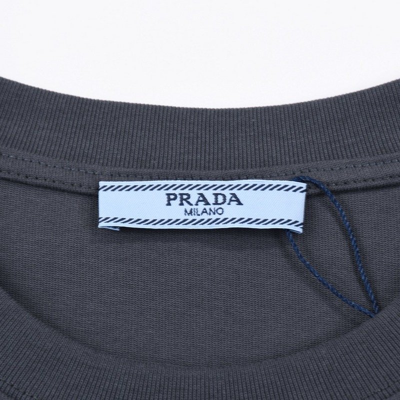 Футболка Prada With Coat Of Arms "Gray" фото № 5