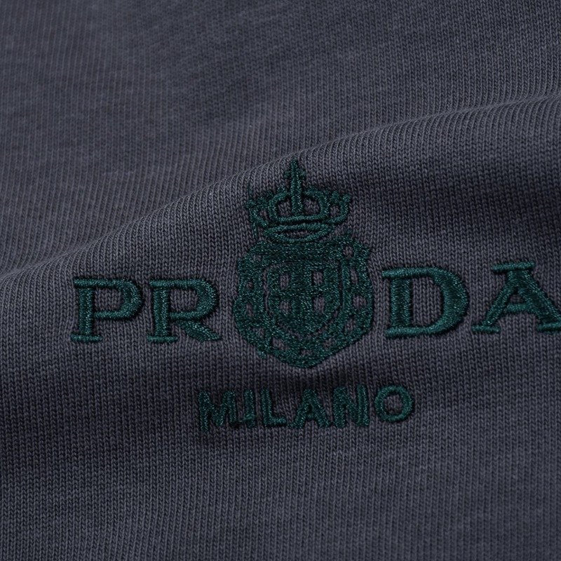 Футболка Prada With Coat Of Arms "Gray" фото № 3