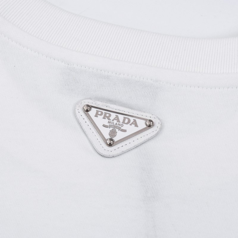 Футболка Prada With Multi Color Logo Pattern "White" фото № 3