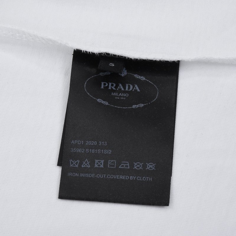 Футболка Prada With Multi Color Logo Pattern "White" фото № 7