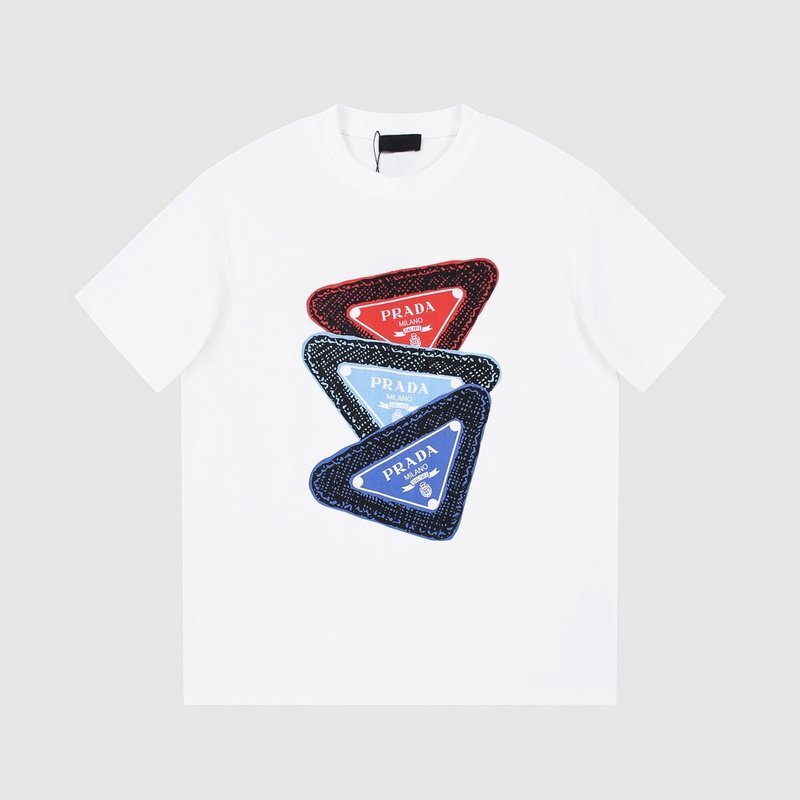 Футболка Prada With Multi Color Logo Pattern "White" фото № 6