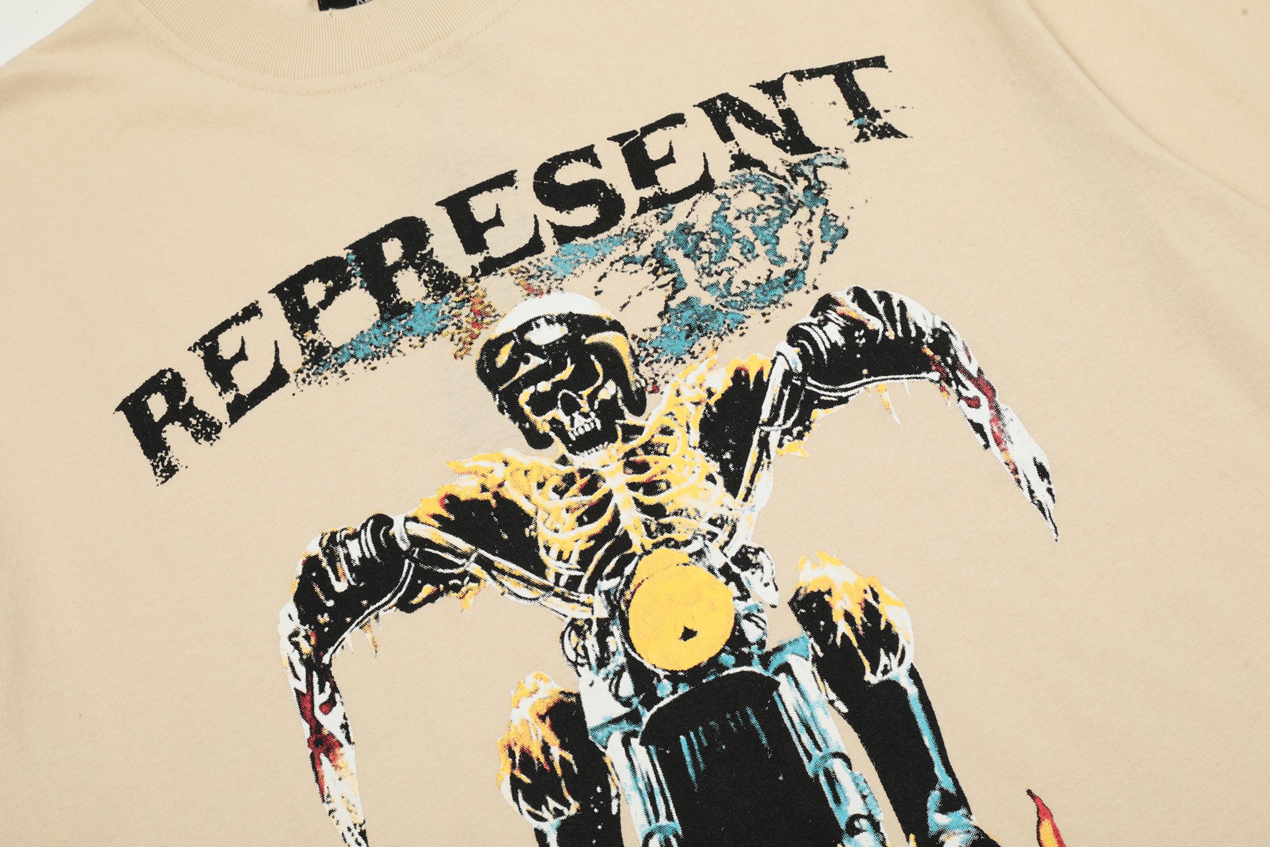 Футболка Represent Ghost Rider "Beige" фото № 6