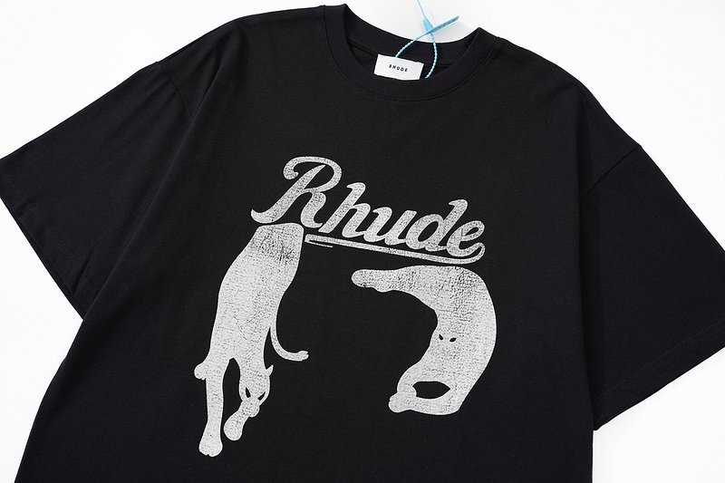 Футболка Rhude Cats Family "Black" фото № 5