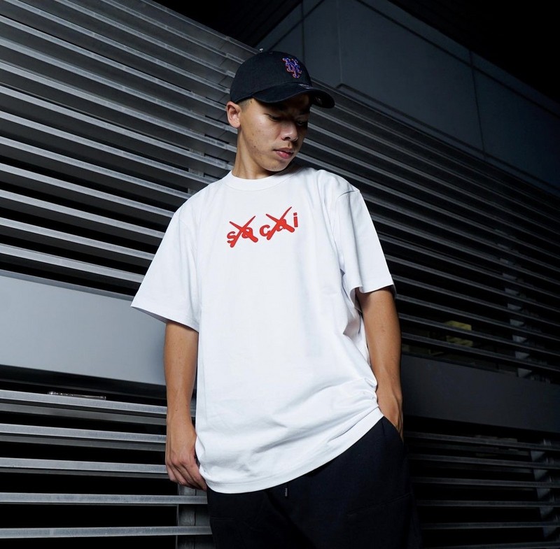 Футболка Sacai Central Logo XX "White" фото № 8