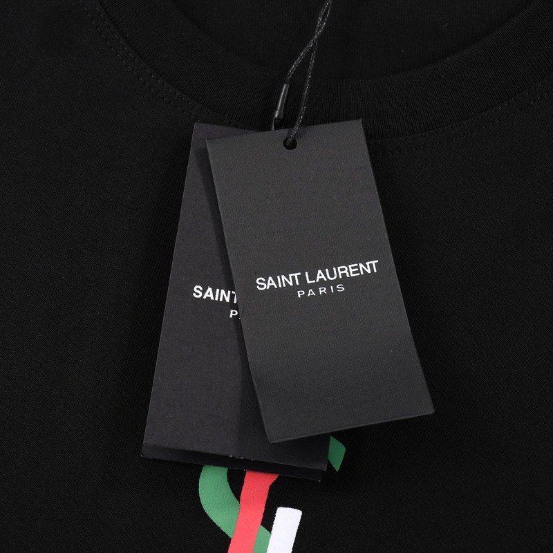 Футболка Saint Laurent YSL "Black" фото № 4