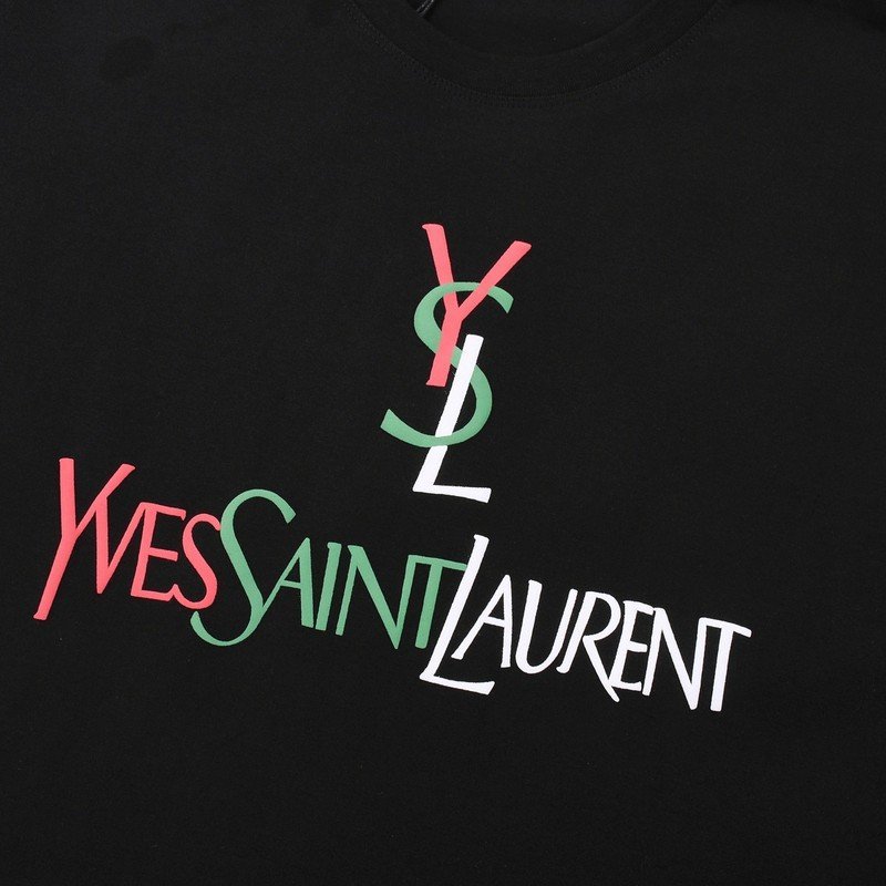 Футболка Saint Laurent YSL "Black" фото № 6