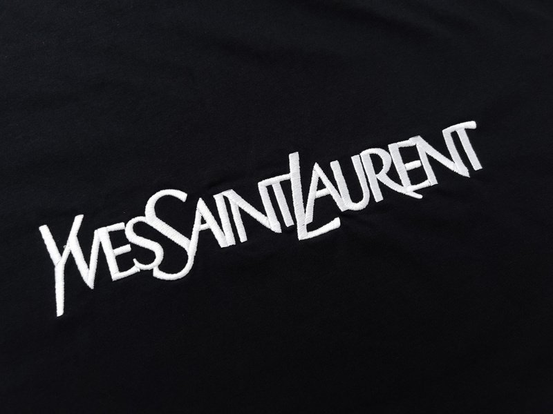 Футболка Saint Laurent With Monogram "Black" фото № 4