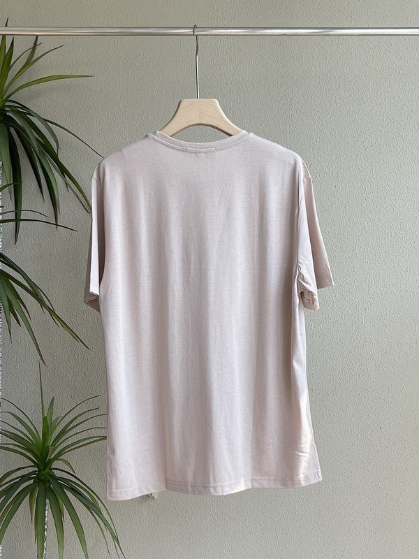 Футболка Stone Island With Black Patch "Beige/Gray" фото № 3