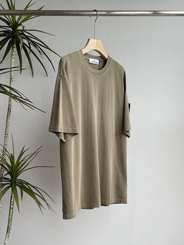 Футболка Stone Island Without Inscriptions But With Patch "Brown" фото № 5