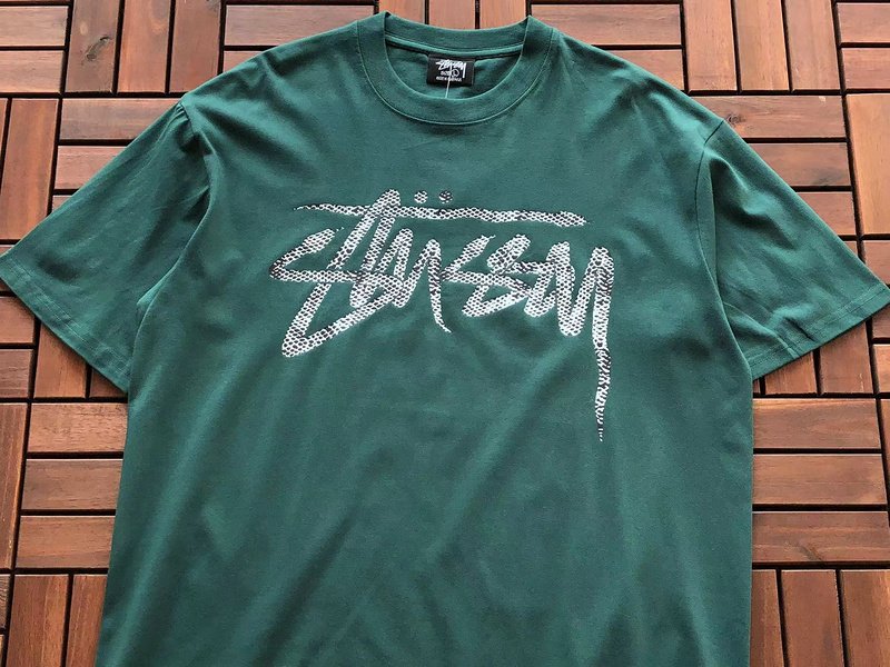 Футболка Stussy Logo From Chains "Green" фото № 2