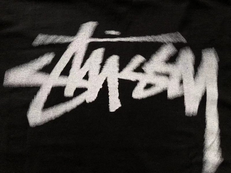 Футболка Stussy Smeared Logo Inscription "Black" фото № 3