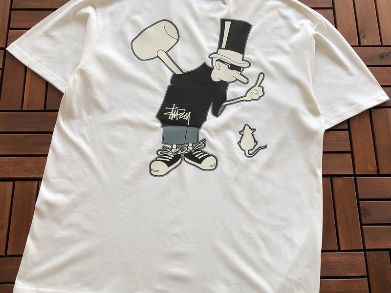 Футболка Stussy Man With Hammer "White" фото № 2