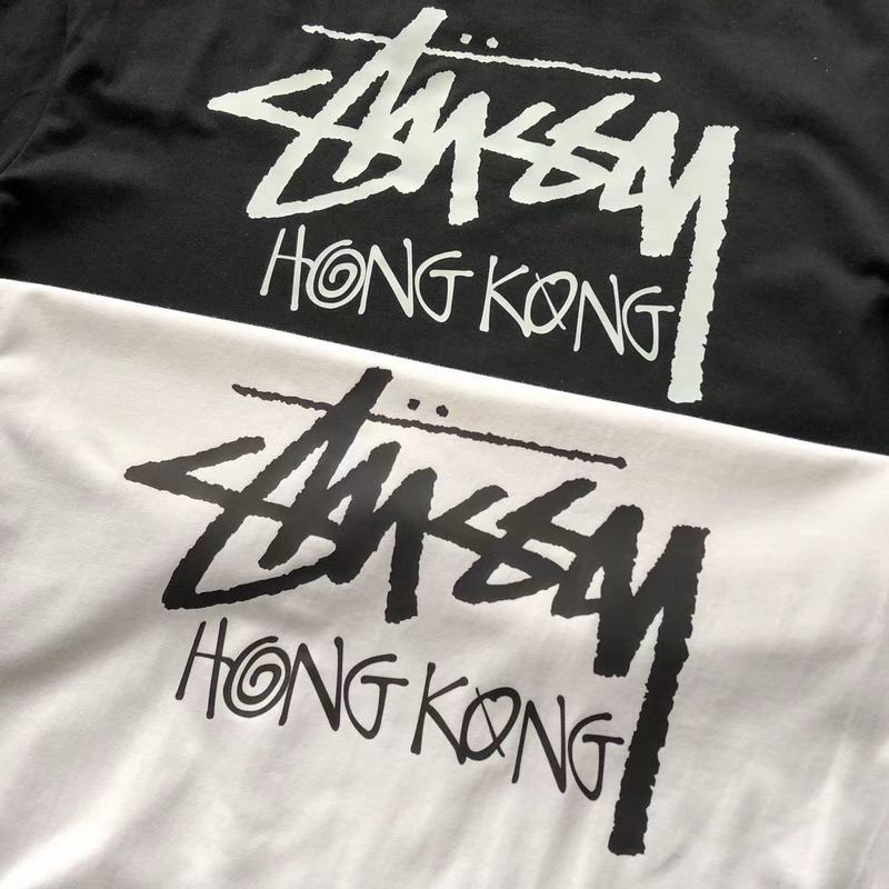 Футболка Stussy Logo And Inscription Hong Kong "White" фото № 3