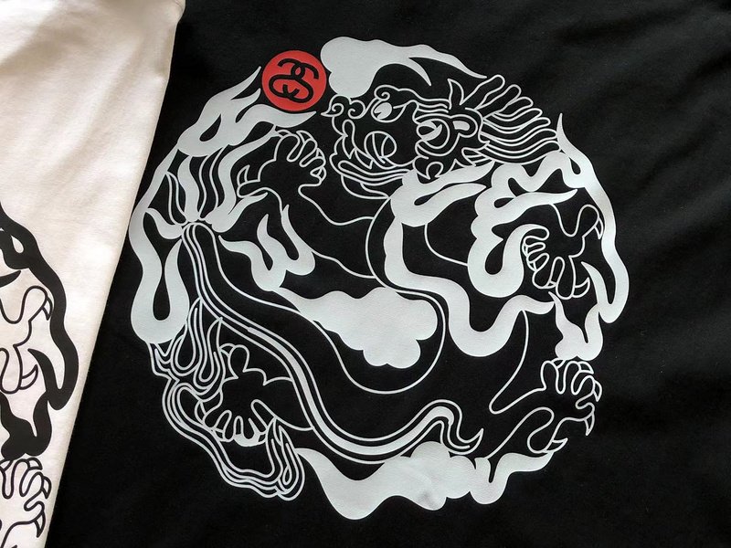 Футболка Stussy Circle From Curve Lines "Black" фото № 4
