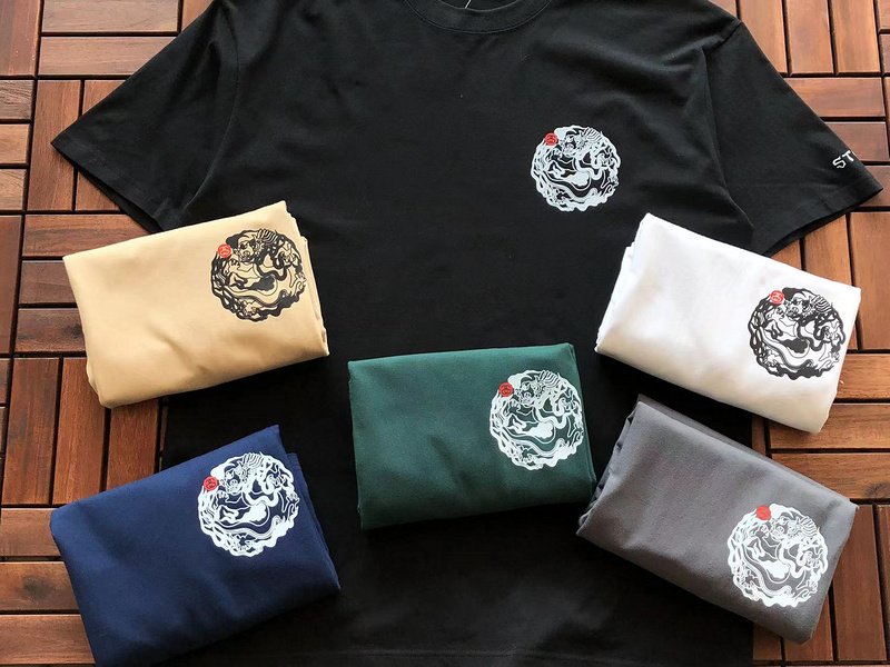 Футболка Stussy Circle From Curve Lines "Black" фото № 5