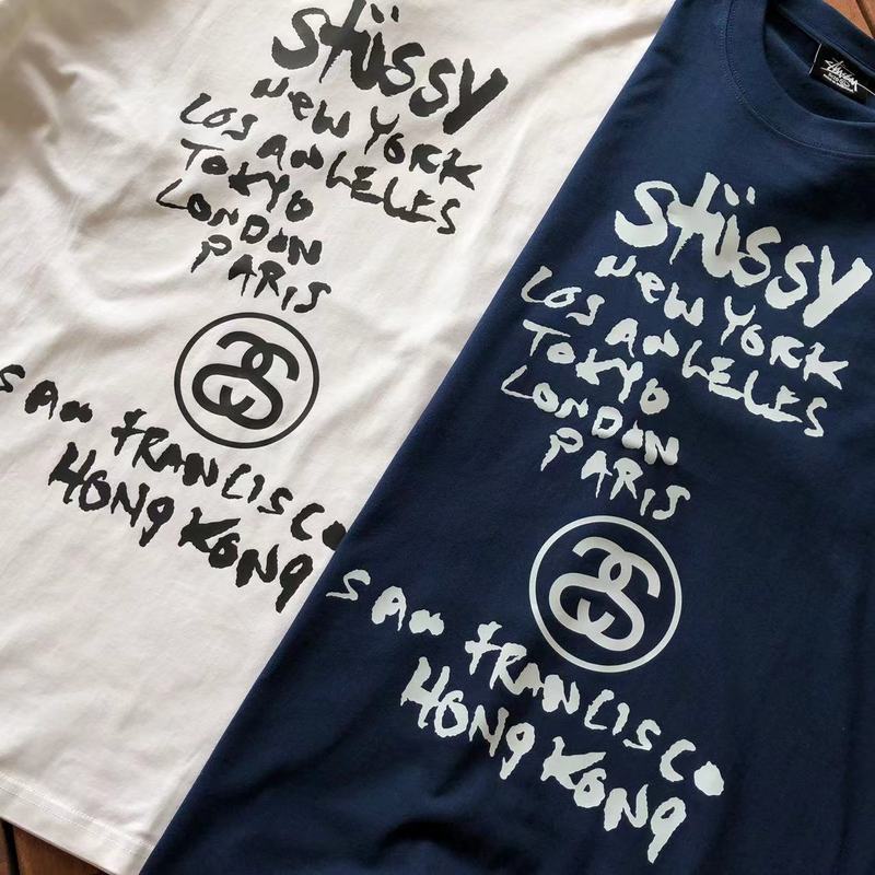 Футболка Stussy List With Cities And Letter With Mirror Image "White" фото № 4