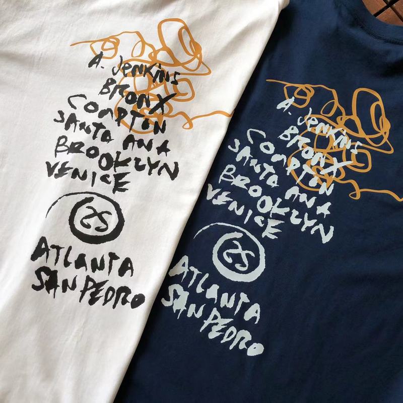 Футболка Stussy List With Cities And Letter With Mirror Image "White" фото № 6