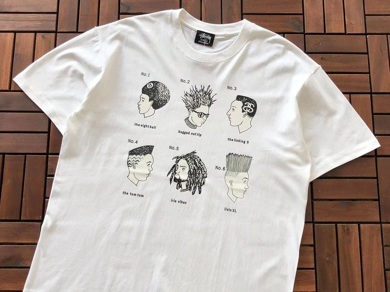 Футболка Stussy People With Different Hairstyle "White" фото № 2
