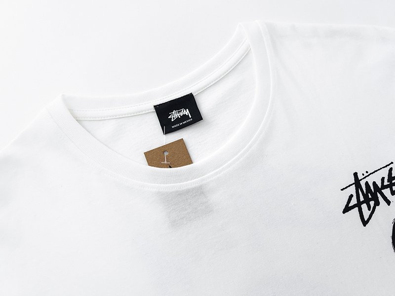 Футболка Stussy With A Logo And Three Symbols "White" фото № 6