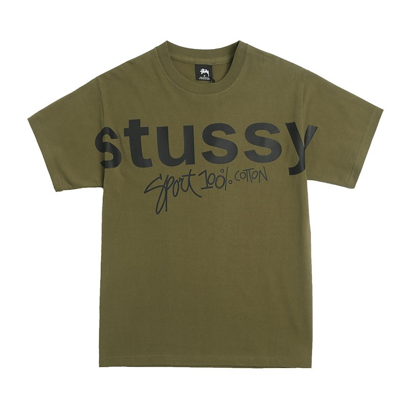 Футболка Stussy 100 Percent Cotton "Khaki" фото № 2