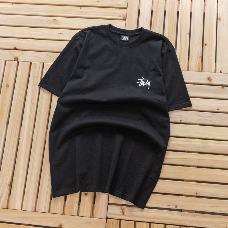 Футболка Stussy With Basic Logo Print "Black" фото № 2