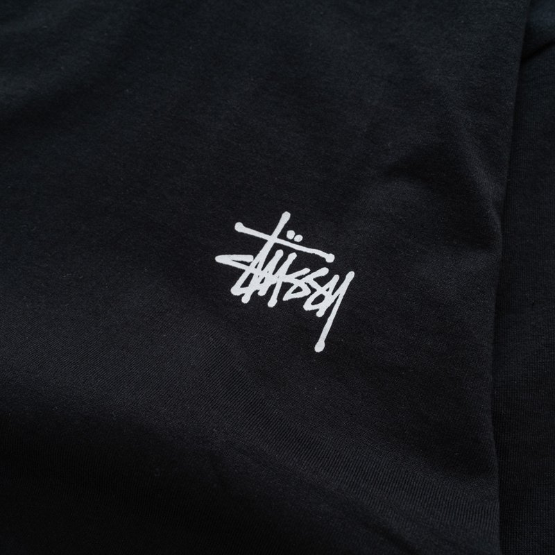 Футболка Stussy With Basic Logo Print "Black" фото № 3
