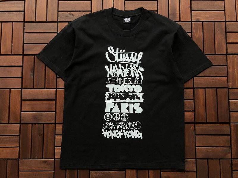 Футболка Stussy Front Lettering In Rectangle "Black" фото № 9