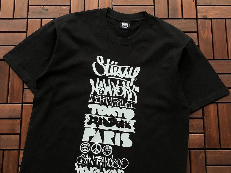 Футболка Stussy Front Lettering In Rectangle "Black" фото № 8