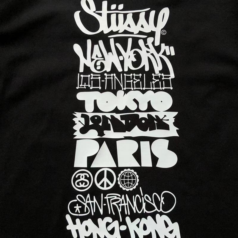 Футболка Stussy Front Lettering In Rectangle "Black" фото № 5