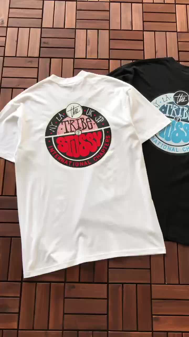 Футболка Stussy Lettering Inside Colorful Circle "White" фото № 5