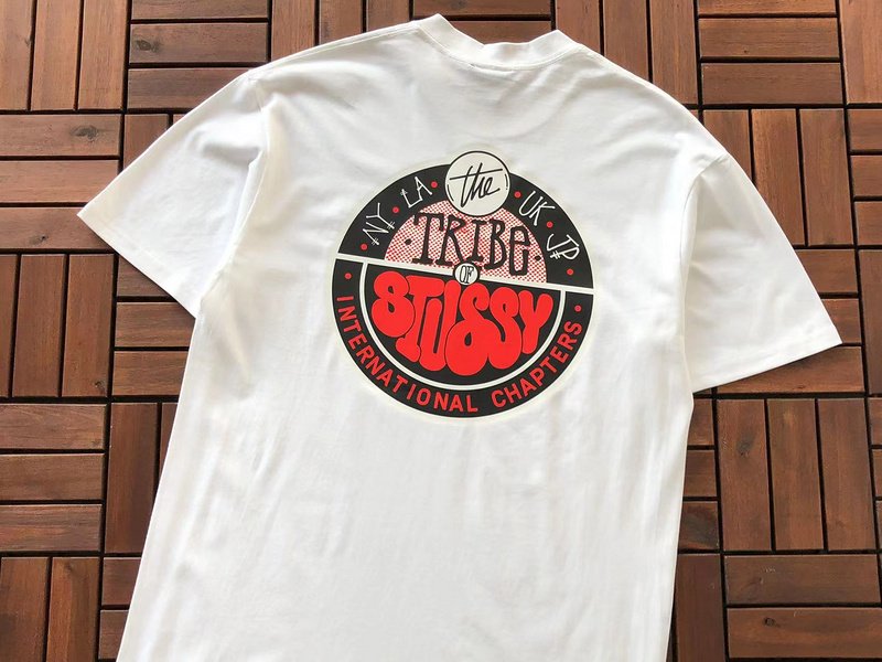 Футболка Stussy Lettering Inside Colorful Circle "White" фото № 3
