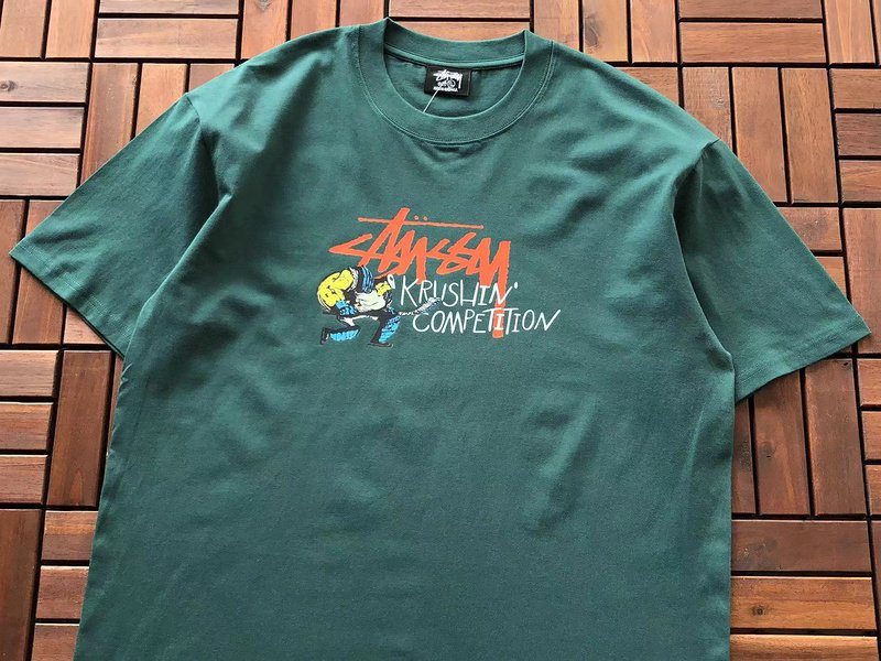 Футболка Stussy Man With Hockey Stick "Green" фото № 2