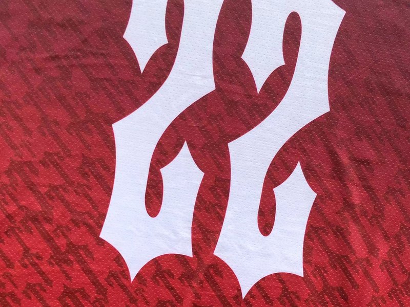 Футболка Trapstar Background From Repeating Small Logos "Red" фото № 6