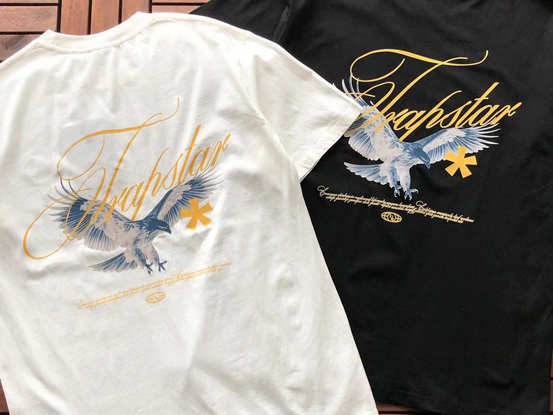 Футболка Trapstar Eagle With Logo Inscription And Star "White" фото № 7