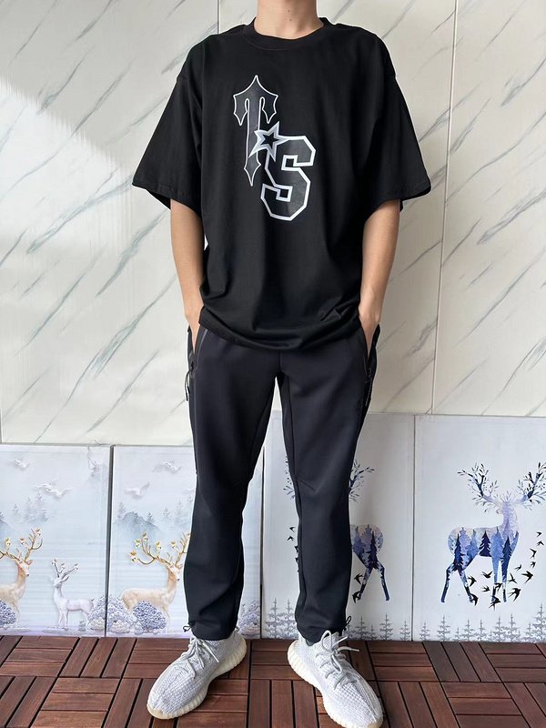 Футболка Trapstar Logo Letters And Star Front Print "Black" фото № 6