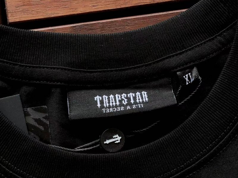 Футболка Trapstar Front Logo With Patterns "Black" фото № 3