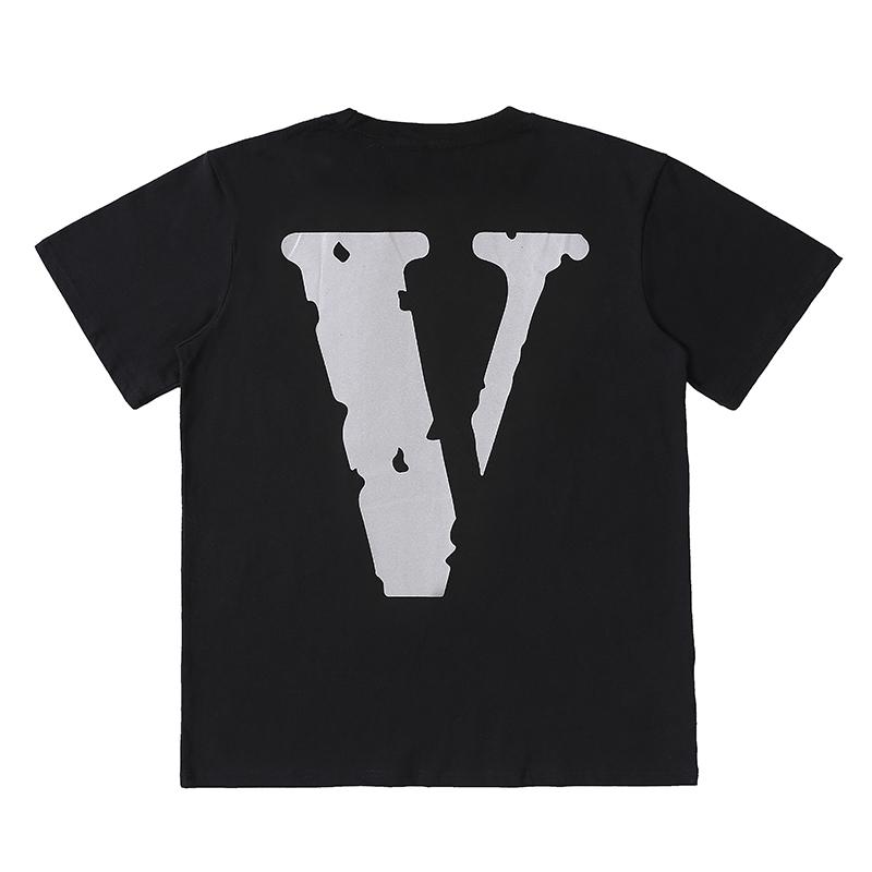 Футболка Vlone Gray V Logo "Black" фото № 2