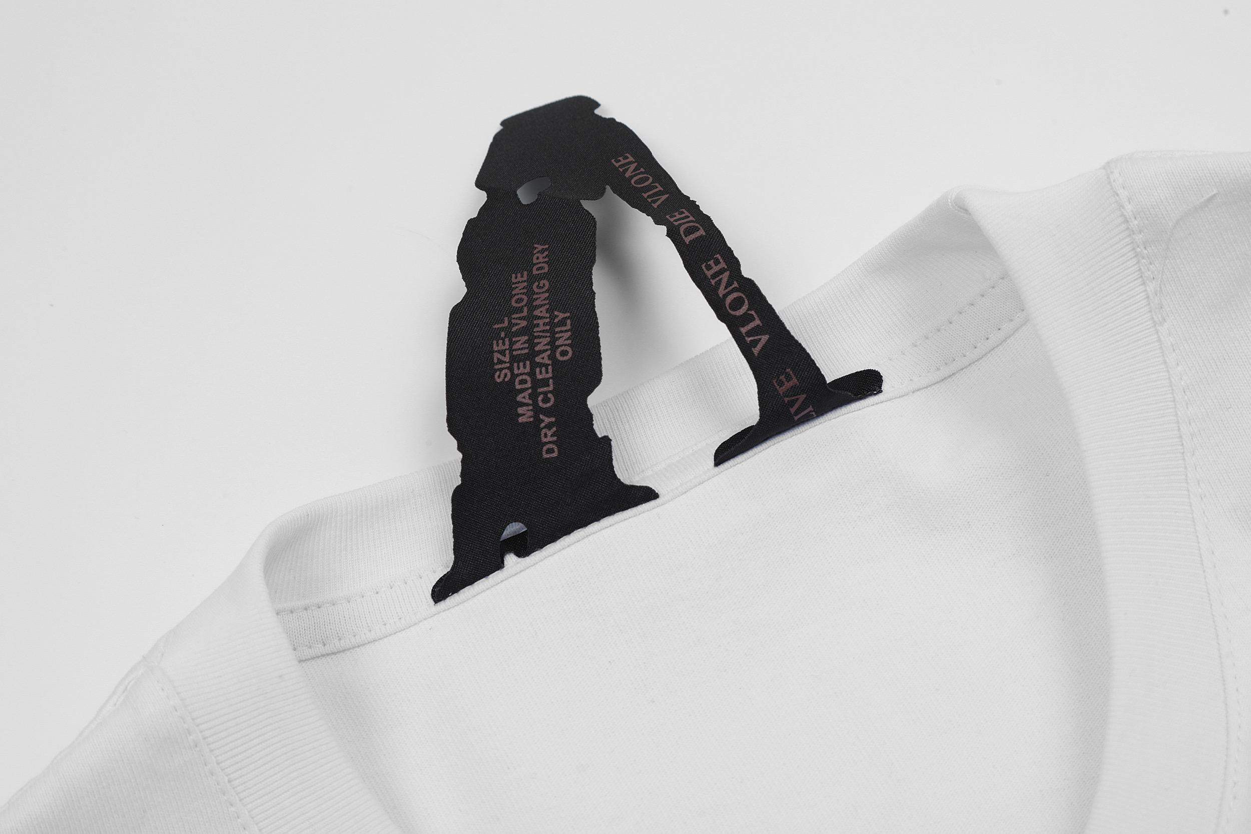 Футболка Vlone Smeared "White" фото № 4