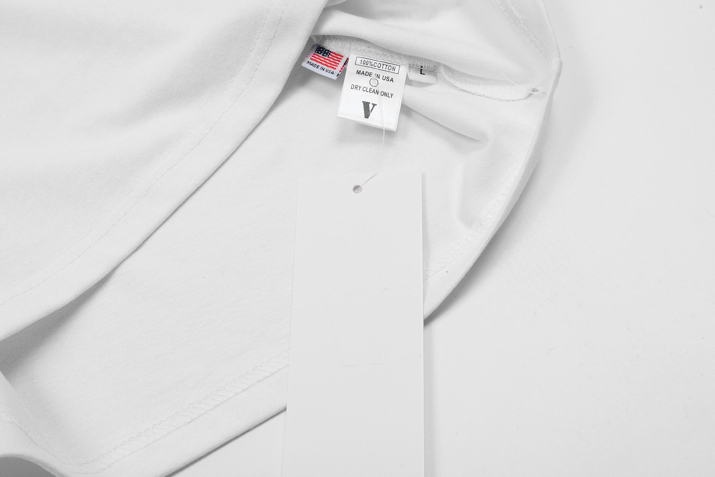 Футболка Vlone Smeared "White" фото № 7