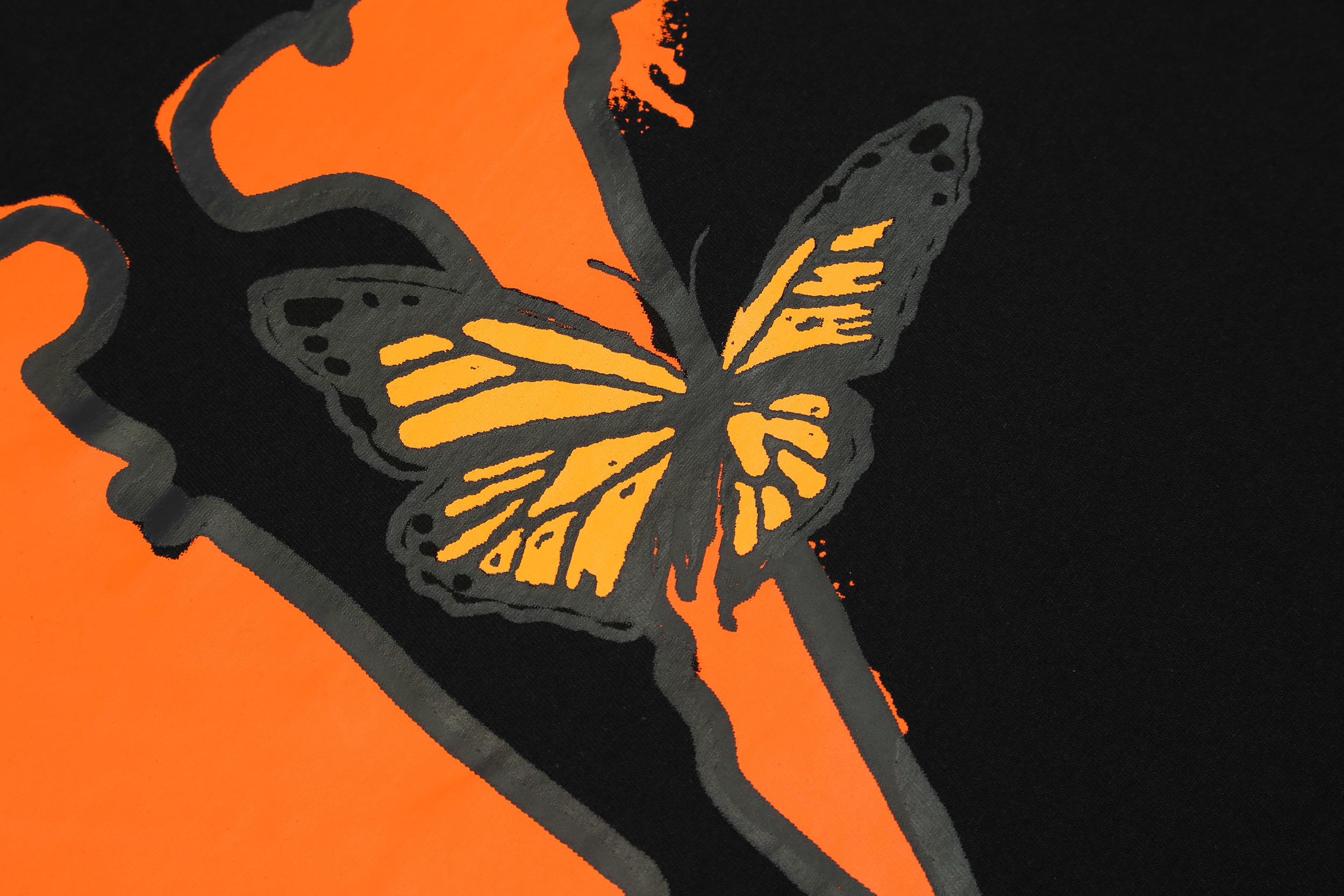 Футболка Vlone V-Orange Butterfly "Black" фото № 8
