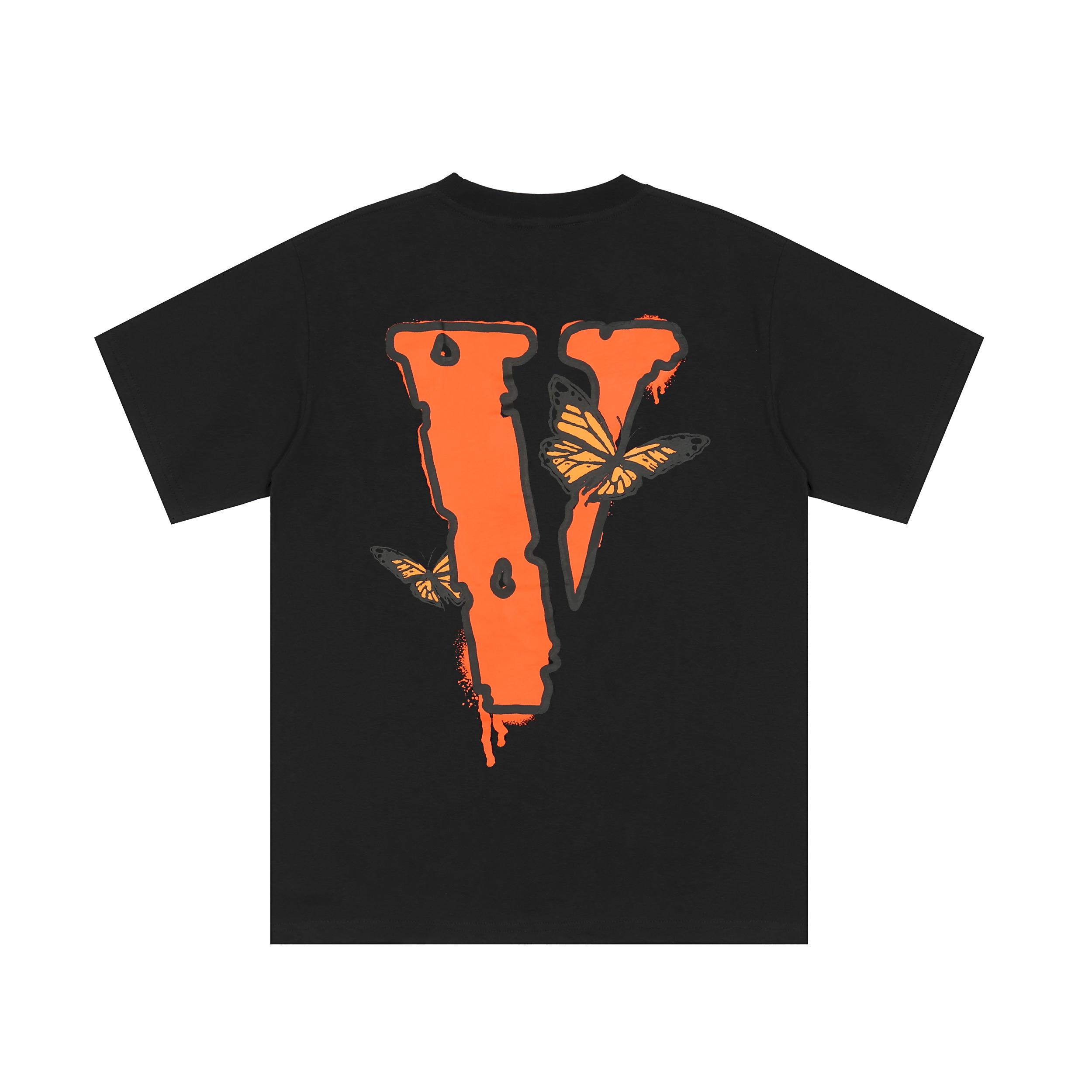 Футболка Vlone V-Orange Butterfly "Black" фото № 2