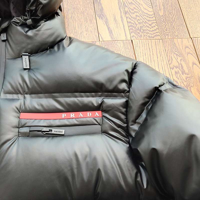 Пуховик Prada With Logo Brand "Black" фото № 3