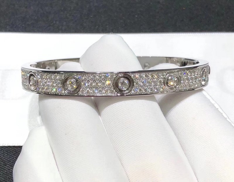 Браслет Cartier Small And Big Rhinestones "Silver" фото № 3