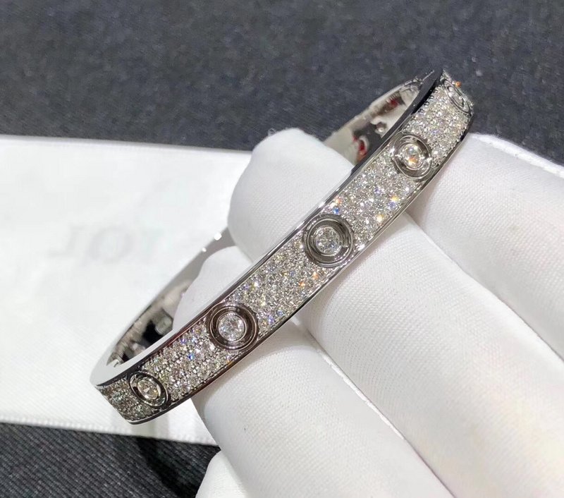 Браслет Cartier Small And Big Rhinestones "Silver" фото № 2