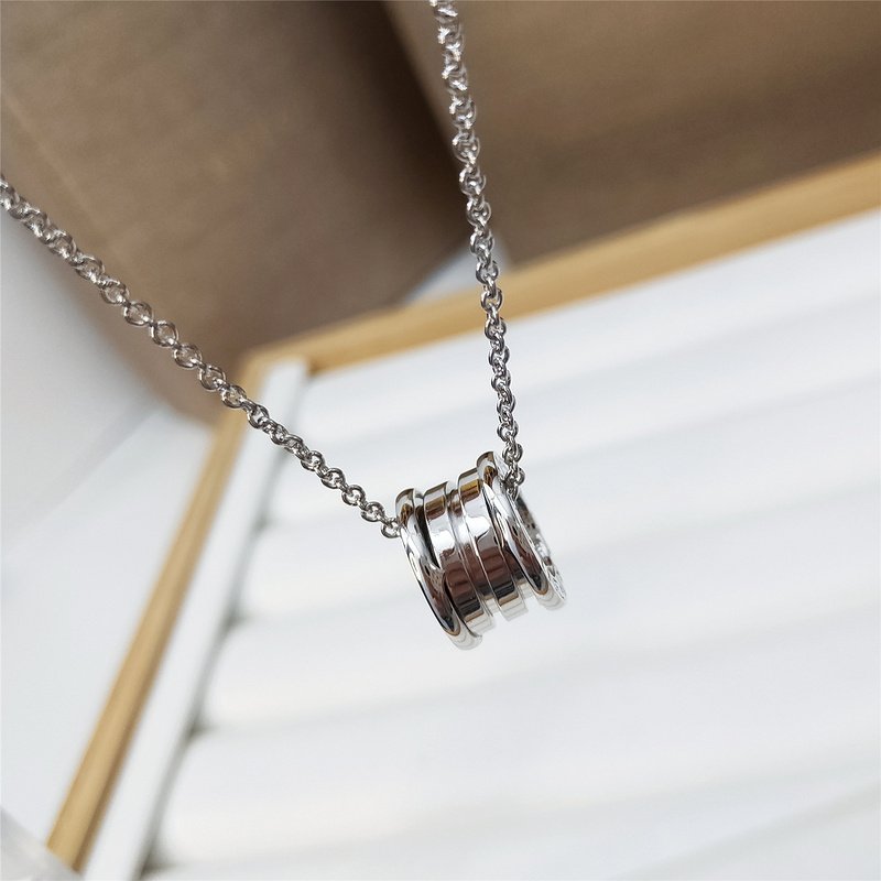 Подвеска Bulgari Wide With Shaped Like Spool Of Thread "Silver" фото № 2