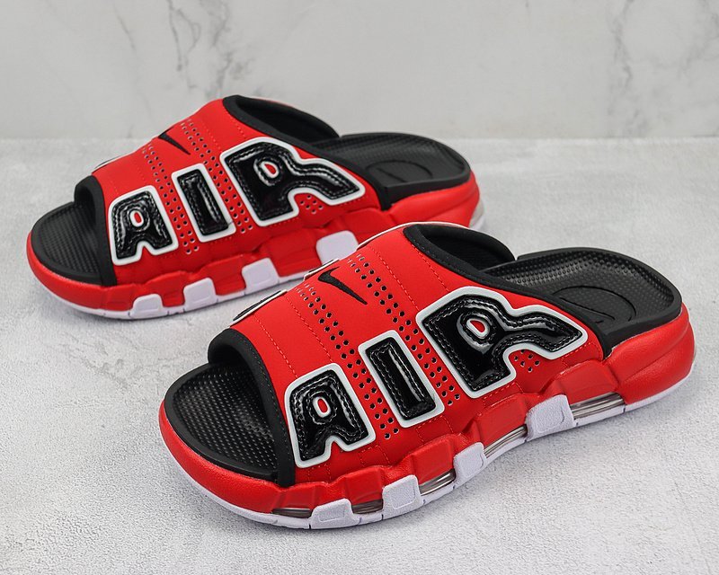 Nike Air More Uptempo Slide "Red/White/Black" фото № 7