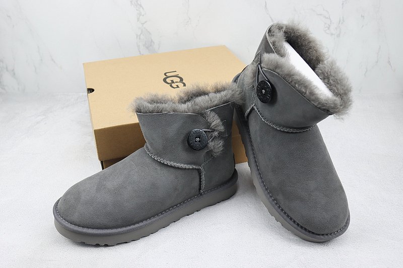 UGG Bailey Button Mini "Grey" фото № 7