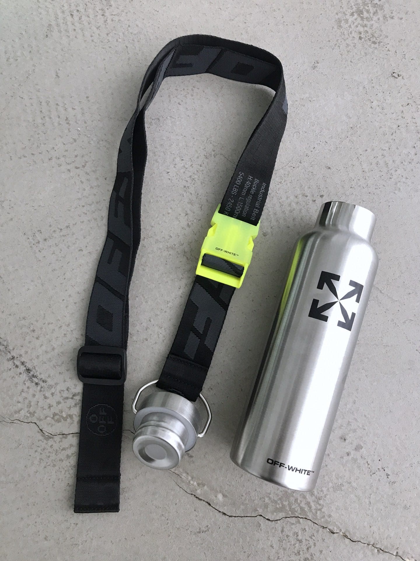 Бутылка Off White Logo "Silver" фото № 6