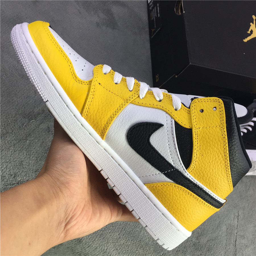 Air Jordan 1 Giay "Black/Yellow" фото № 4